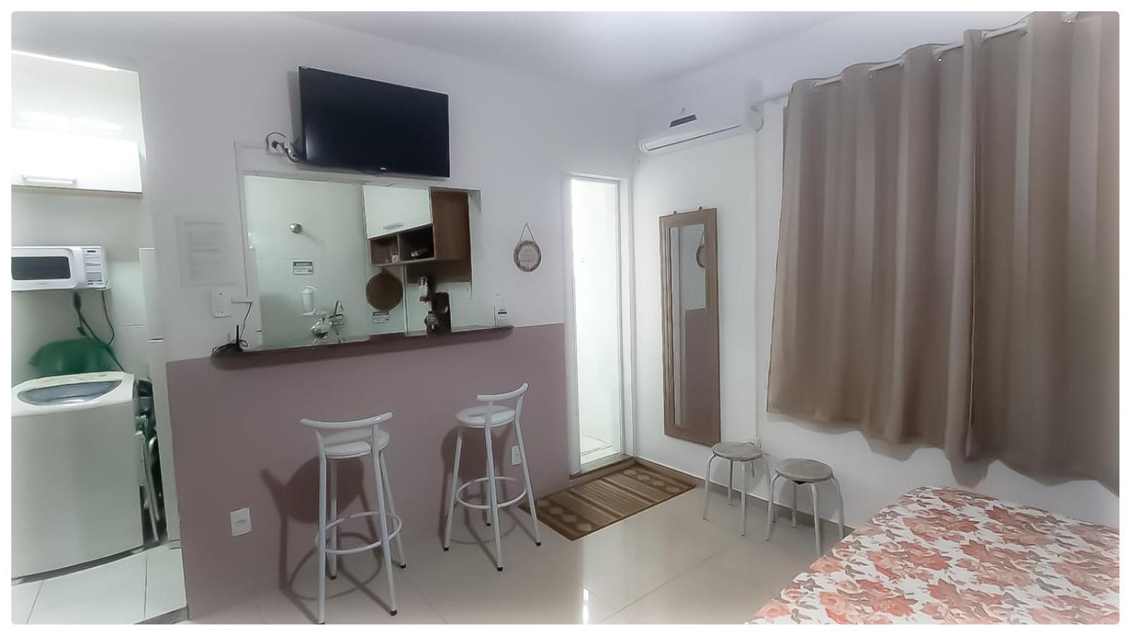 Апартаменты Residencial Kit Da Praia Сантос Номер фото